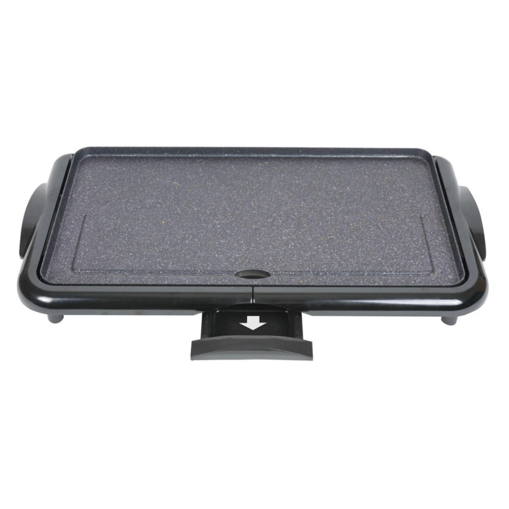 Piastra elettrica teppanyaki rivestimento pietra antiaderente, zona cottura 46x26cm, termostato regolabile 2000W - SOGO