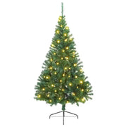 Albero di Natale | Decorazioni natalizie artificiale con luci integrate Verde 210 cm