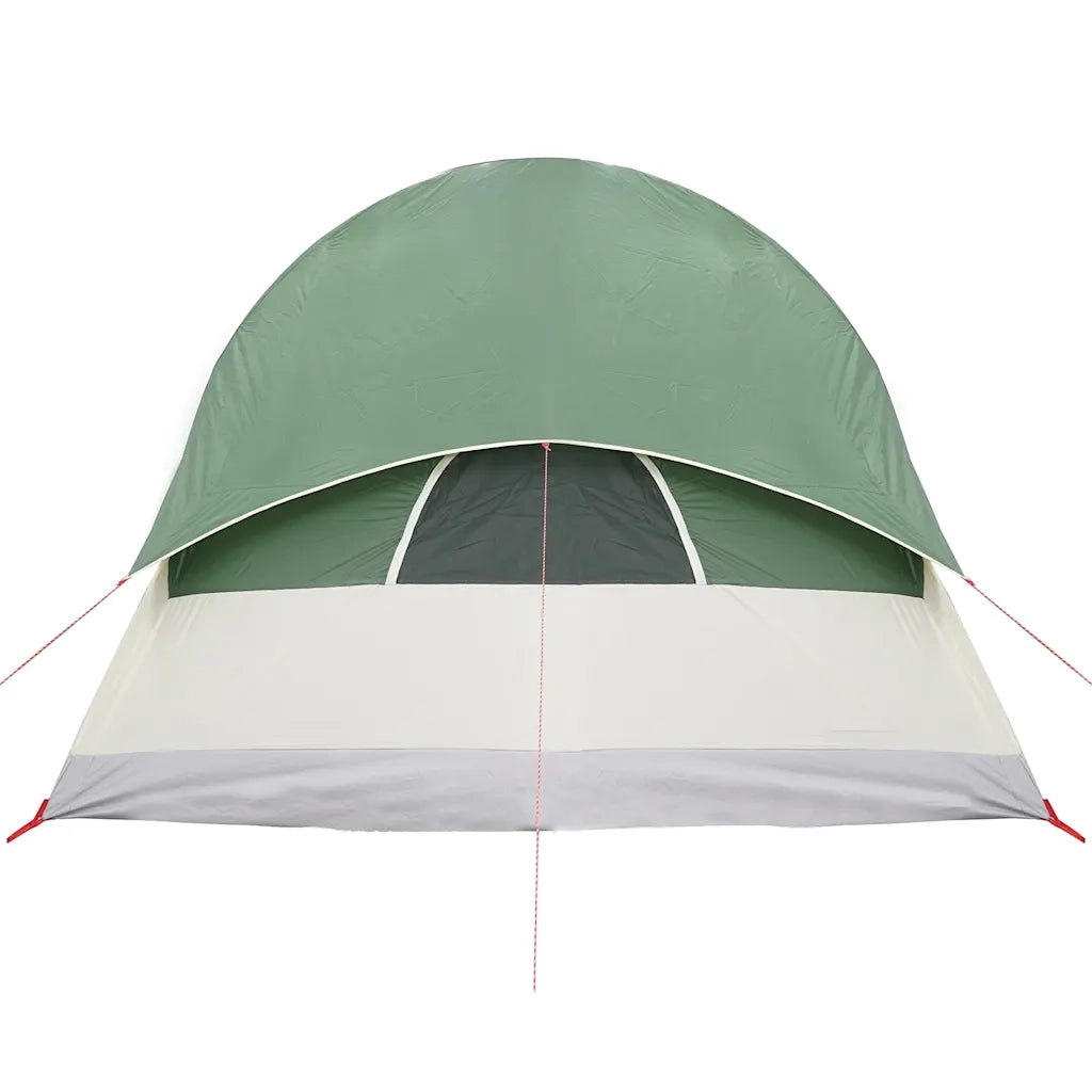 Tenda da Campeggio a Tunnel per 4 Persone Verde Impermeabile 94743