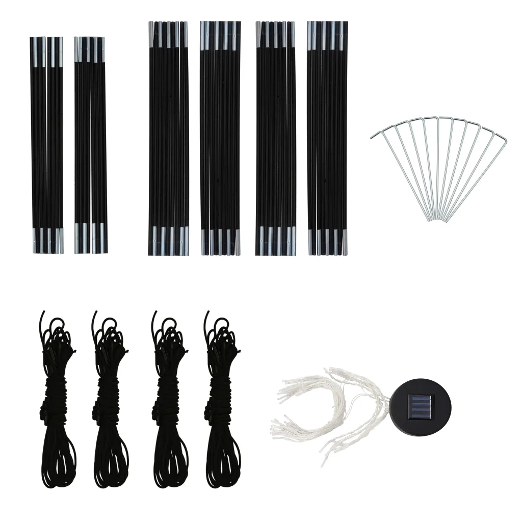 Tenda per Feste con LED e 4 Pareti 3,6x3,6x2,3 m Gialla