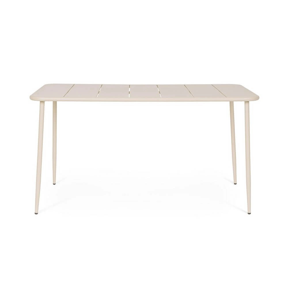 Tavolo da Giardino Acciaio Tortora Moderno 140x80 cm - THARNIS