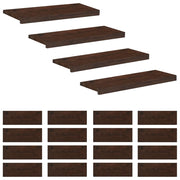 Tappeti per scale 20 pz 80 x 25 x 2 cm Marrone Scuro 3446521