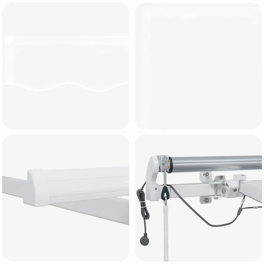 Tenda Retrattile Bianco 400 × 300 cm Poliestere e Metallo 3330626