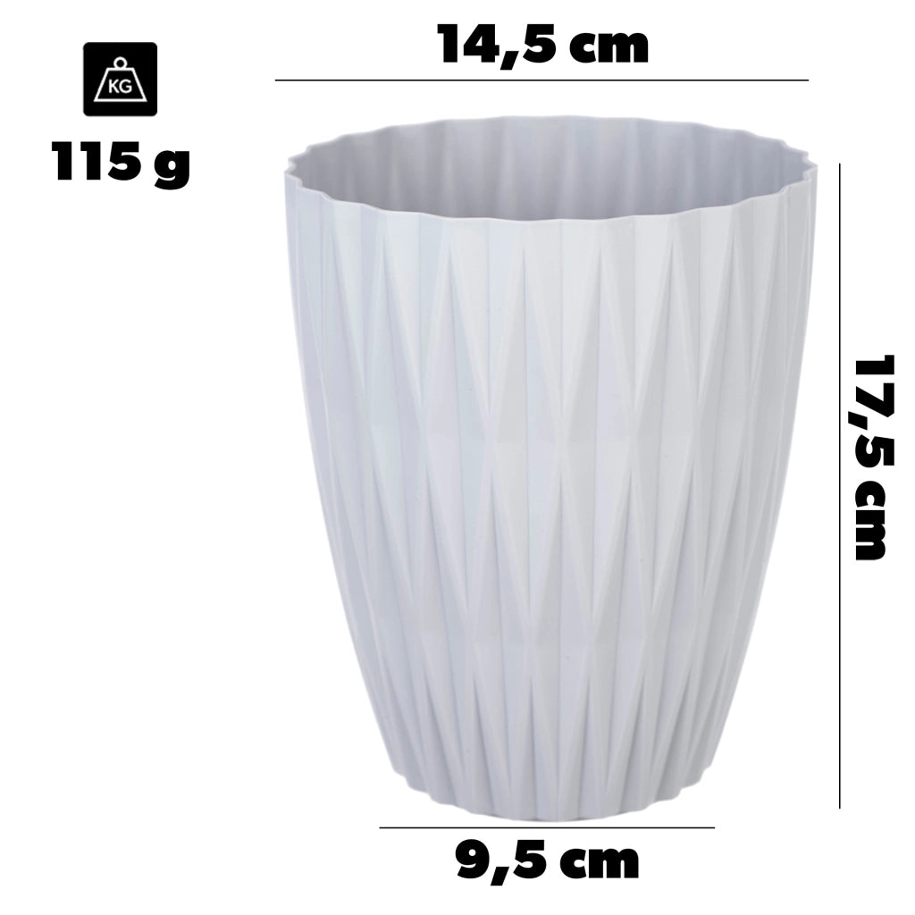 KADAX Doniczka Caro Petit 15 szara lodowa 5730-105