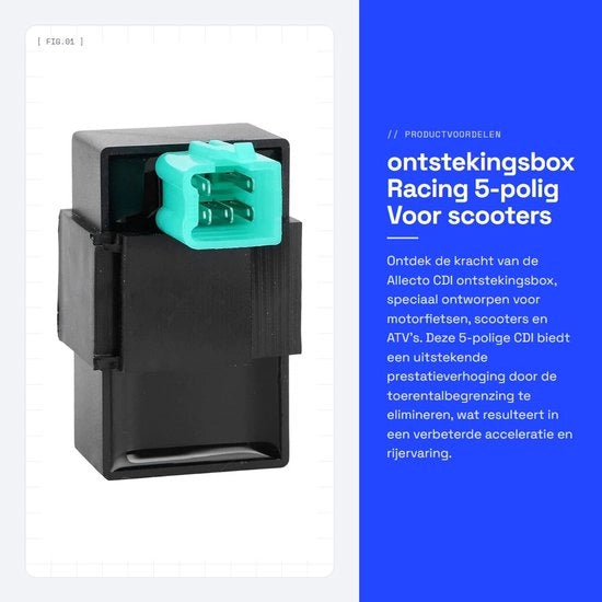 Box di accensione 5 poli - CDI Box per scooter/ATV - Razzo - Materiale di alta qualità - Duraturo e sicuro