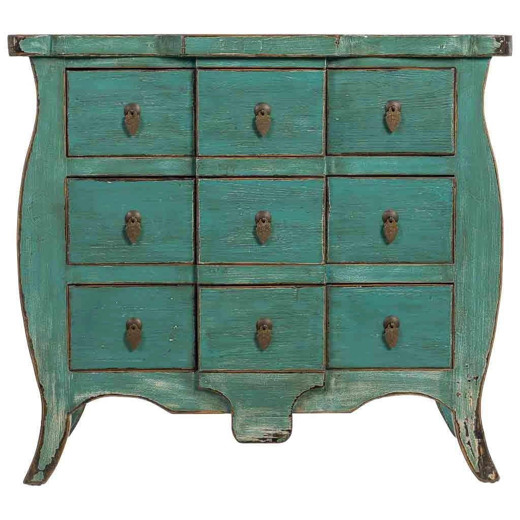 Mobile da ingresso in legno blu 90x48x80h cm