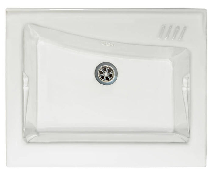 Mobile Lavatoio 63x50x87 cm 2 Ante Asse in Legno Montegrappa Acqua Edilla Bianco