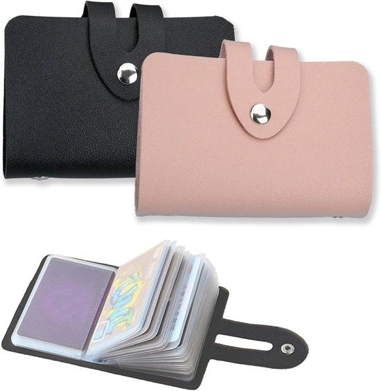 Portafoglio Documenti per Uomo Donna, Custodia per Carte di Credito, Custodia per Patente, Rosso.