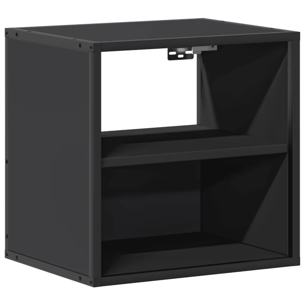 Comodini a Muro 2 pz Nero 40x31x39,5 cm 848745