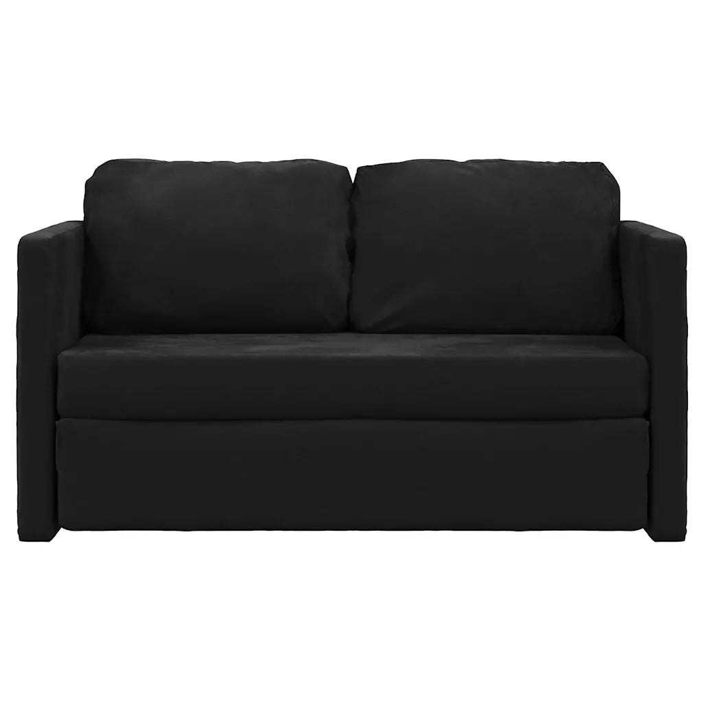 vidaXL Divano Letto da Terra 2 in 1 Nero 122x204x55 cm Velluto