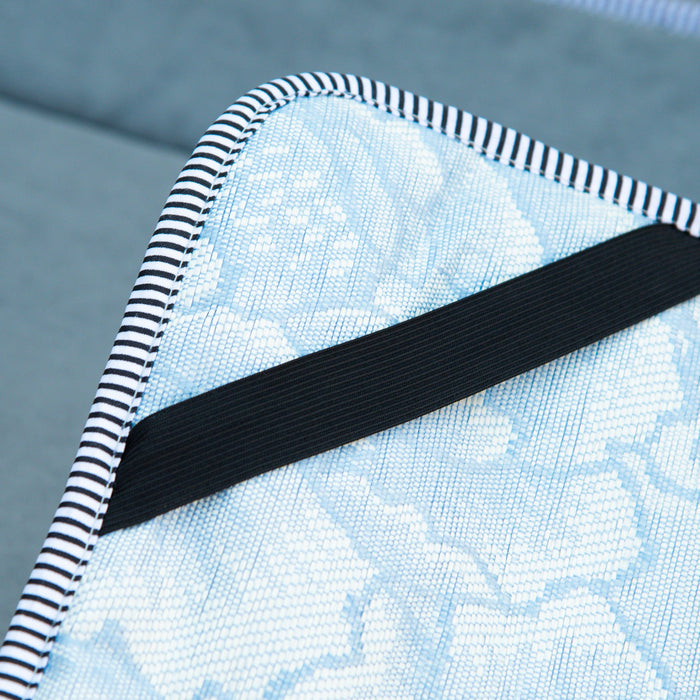 Lettino da Campeggio Pieghevole e Imbottito con Tasca Portaoggetti 188x64,5x53 cm  Grigio chiaro