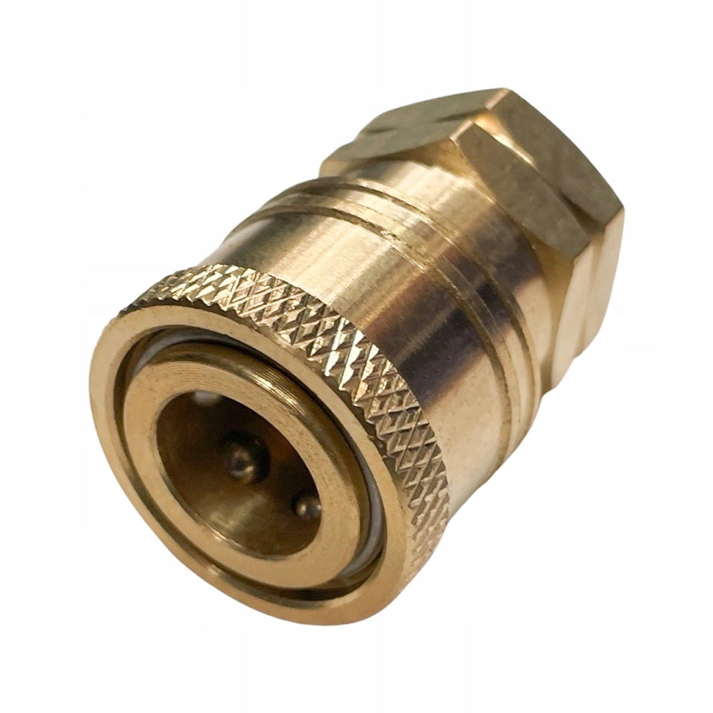 Adattatore Raccordo Rapido 1/4" - Filetto Interno 3/8" | Ottone | 220 Bar | 40 l/min | Per Idropulitrici e Tubi