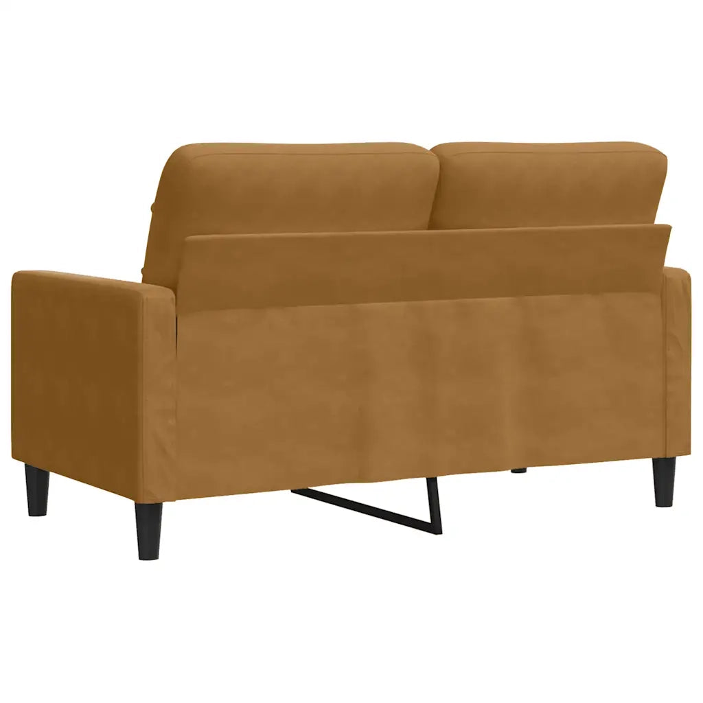 Divano a 2 Posti marrone 120 cm in Velluto 4007621