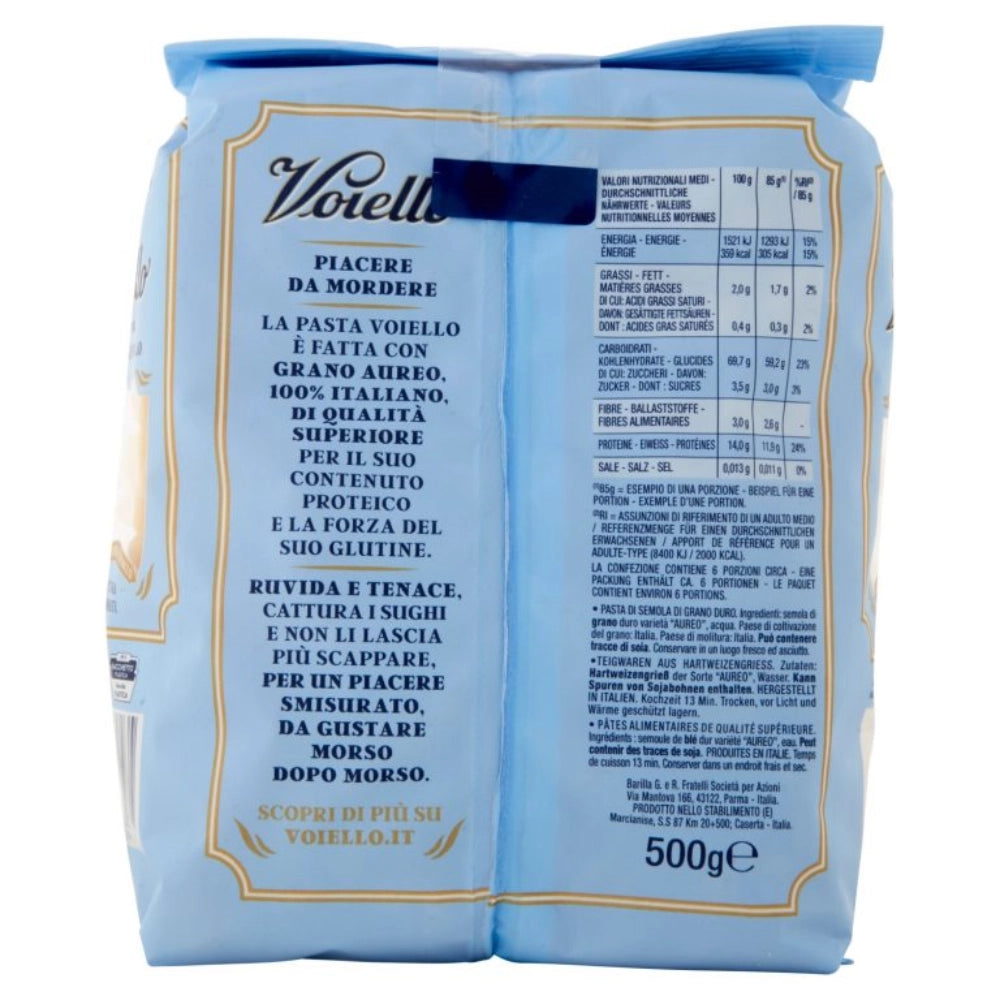Voiello il gran fusillo n. 180 pasta trafilata al bronzo da 500 grammi