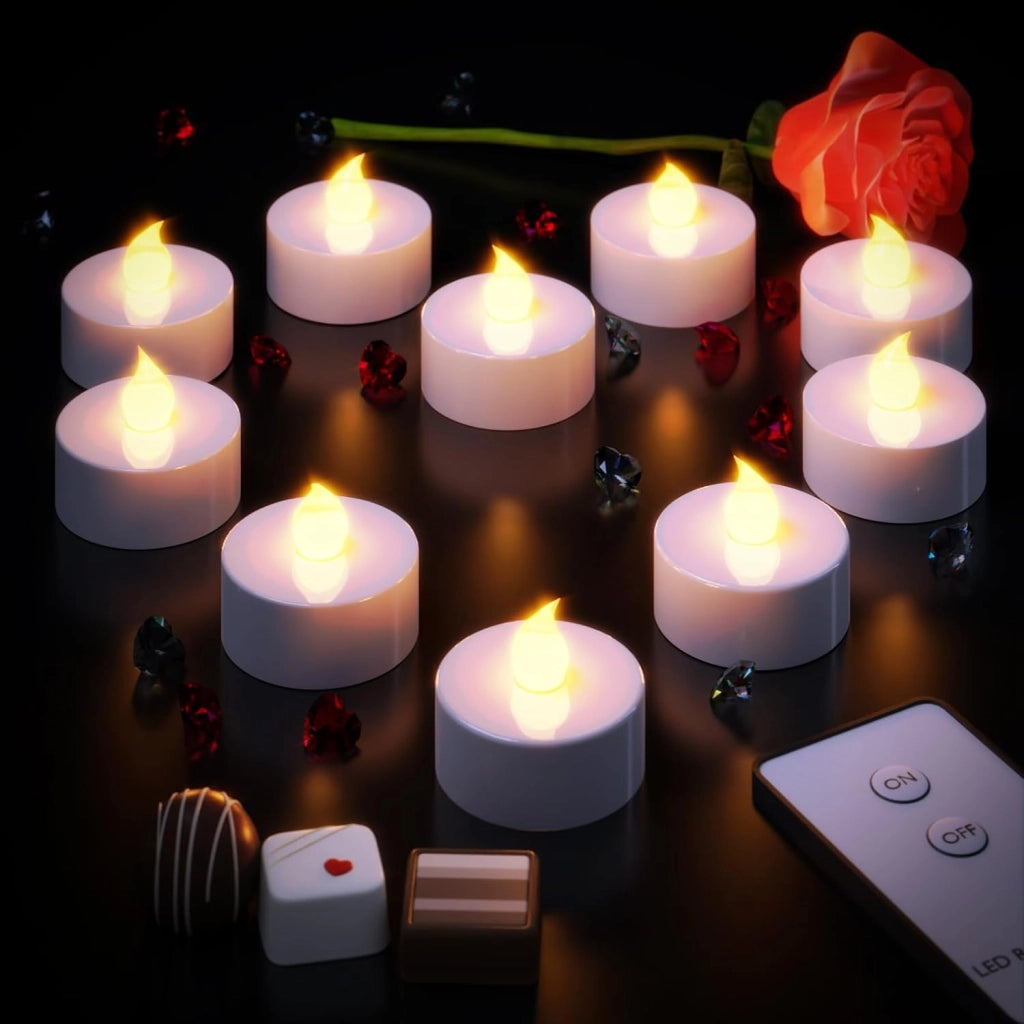 Deuba Monzana Candele LED 10 pz senza fiamma telecomando 37mm batterie incluse candela classe di efficienza energetica A
