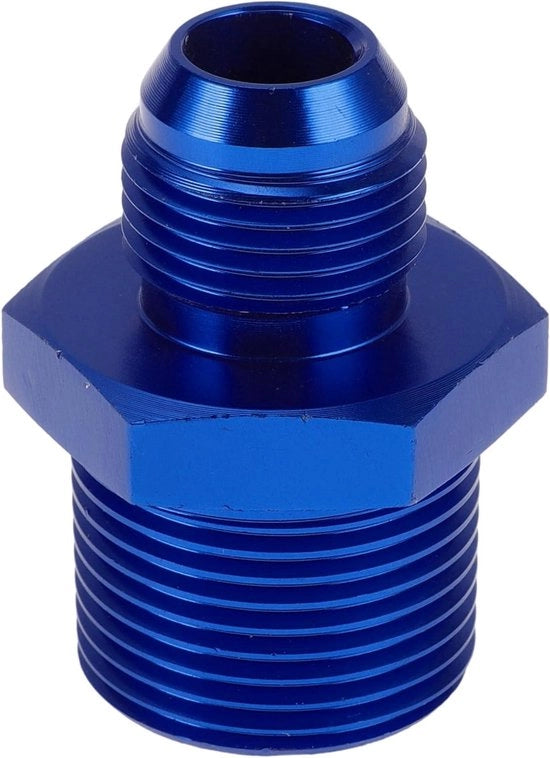 Adattatore di riduzione di flare maschio per tubi di carburante - TF-AN8-3/4 NPT - In alluminio blu - Accessori per auto