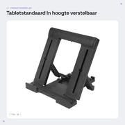 Supporto per Tablet in Plastica di Alta Qualità - Regolabile in Altezza - Adatto per Tablet da 7 a 11 Pollici - Gomma Antiscivolo - Robusto e Duraturo - Supporto per Tablet