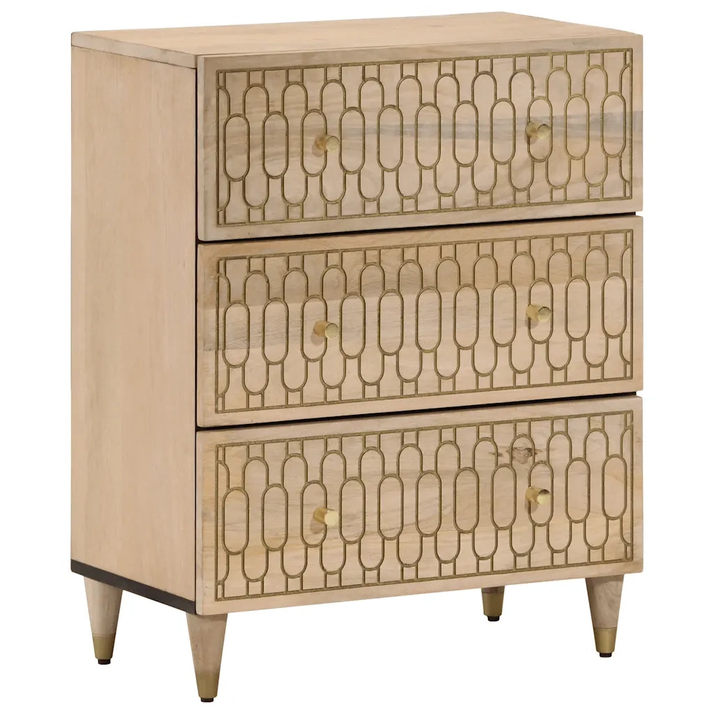 Credenza 60x33x75 cm in Legno Massello di Mango 358251