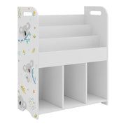 Scaffale dal design senza tempo per soggiorno camera da letto mobile contenitore per bambini 75 x 62 x 29 cm bianco con motivo koala 03_0011217