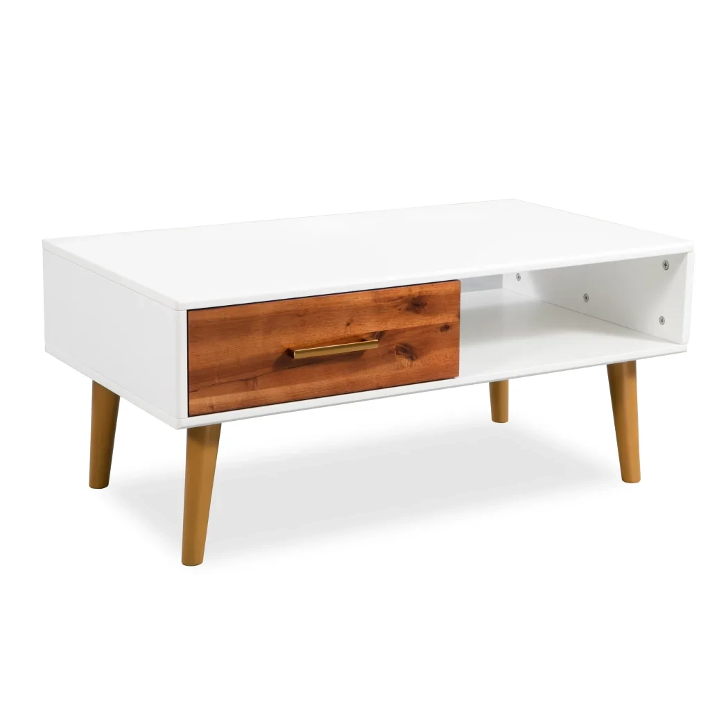 Tavolino da Salotto in Legno Massello di Acacia 90x50x40 cm 245736