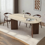 Monterano, Tavolo Fisso 6 Posti, 180x90x75h cm Beige Marmo