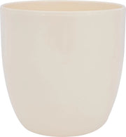 Vaso di ceramica per piante, colore pieno, vaniglia, 21 x 21 x 20 cm, 0069/0021/1591
