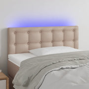 Testiera con LED-Testata Cappuccino a LED 90x5x78/88 cm in Similpelle 807149