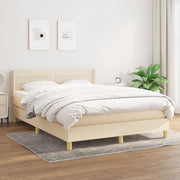 Giroletto a Molle con Materasso Crema 140x200 cm in Tessuto 3130358