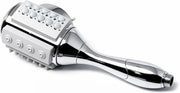 Doccetta multifunzione 4 in 1 con testa girevole, abs cromato ed erogatori anticalcare