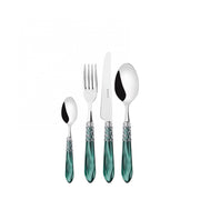 MELODIA Ghiera Cromata, Posate Set 24 Pz, Scatola Compact, Casa