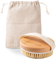 Exfoliante a Secco con Setole Naturali Tampico, Ideale per la Purificazione della Pelle, Cellulite e Retenzione Idrica, Stimola la Circolazione del Sangue attraverso l'Exfoliazione (con Tasca di Riposo)