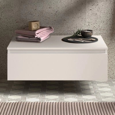 Cassettiera bagno 80 cm sospesa bianco opaco con chiusura soft close - Sumo