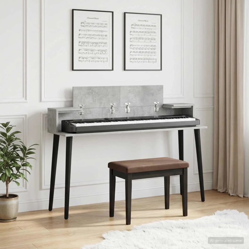 Scrivania studio Grigio Cemento 110 x 36 x 19,5 cm 8006711