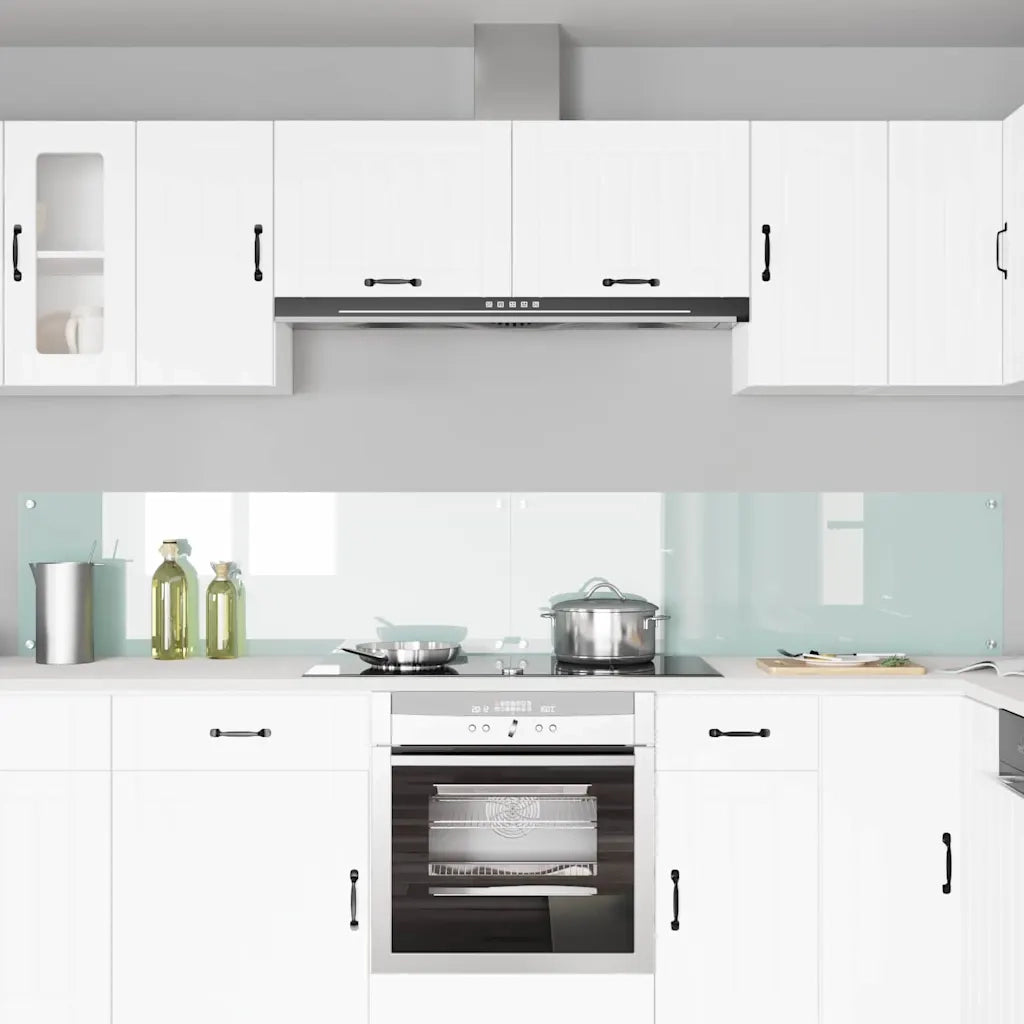 Schienale da cucina 2 pcs Bianco 120 x 40 cm vetro temperato 3415485