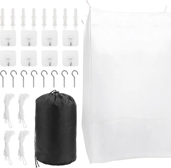 Reticolo antimosche per esterni - rete antivolo per letto outdoor - protezione dagli insetti - forma quadrata - 210 x 220 x 200 cm Tenda antimosche