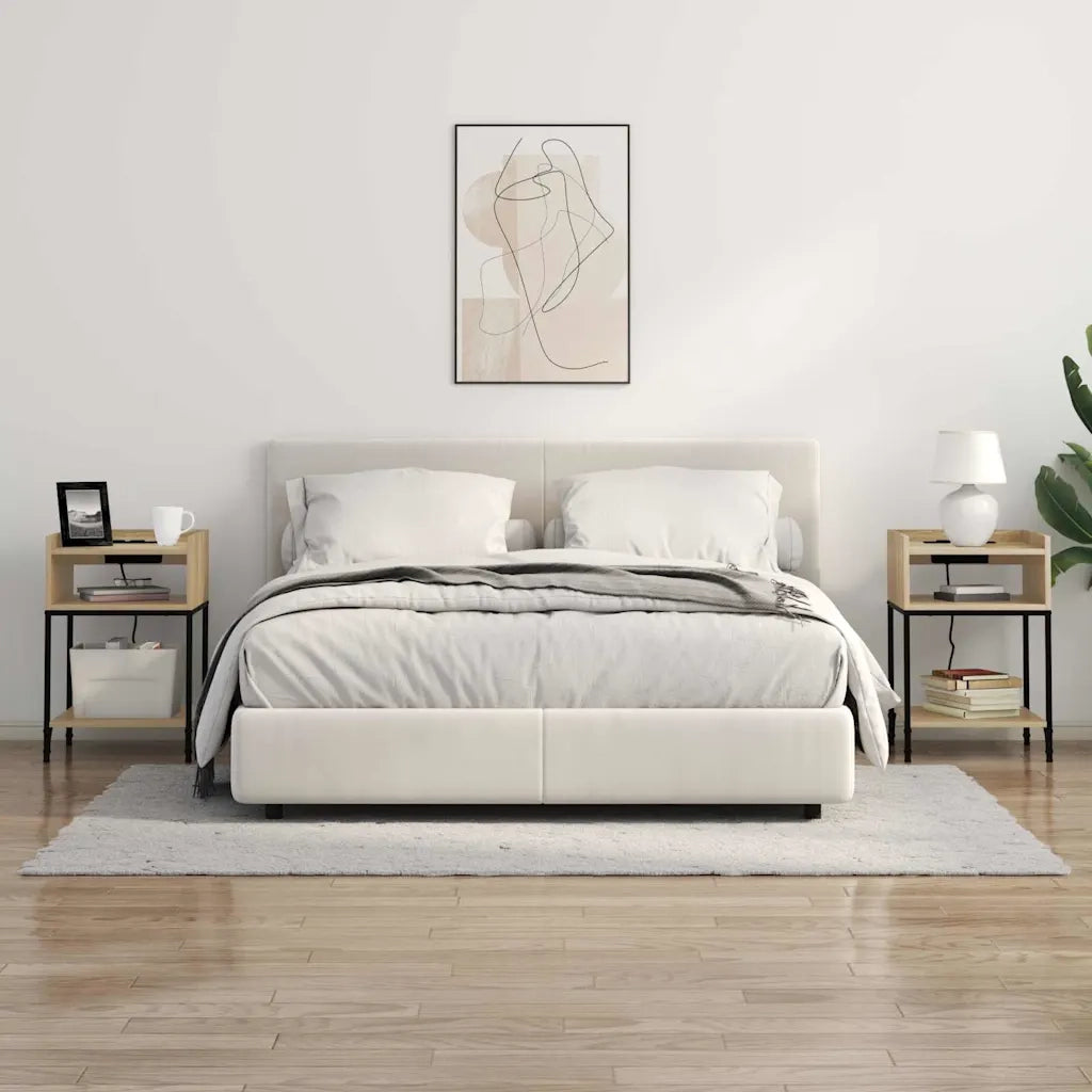 vidaXL Mobiletti da Notte 2 pcs rovere sonoma 40 x 40 x 61 cm