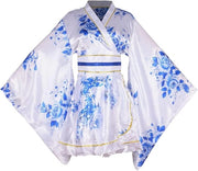 Kimono corto sexy con stampa Yukata giapponese - Fiore - Cintura obi - Costumes di Halloween cosplay