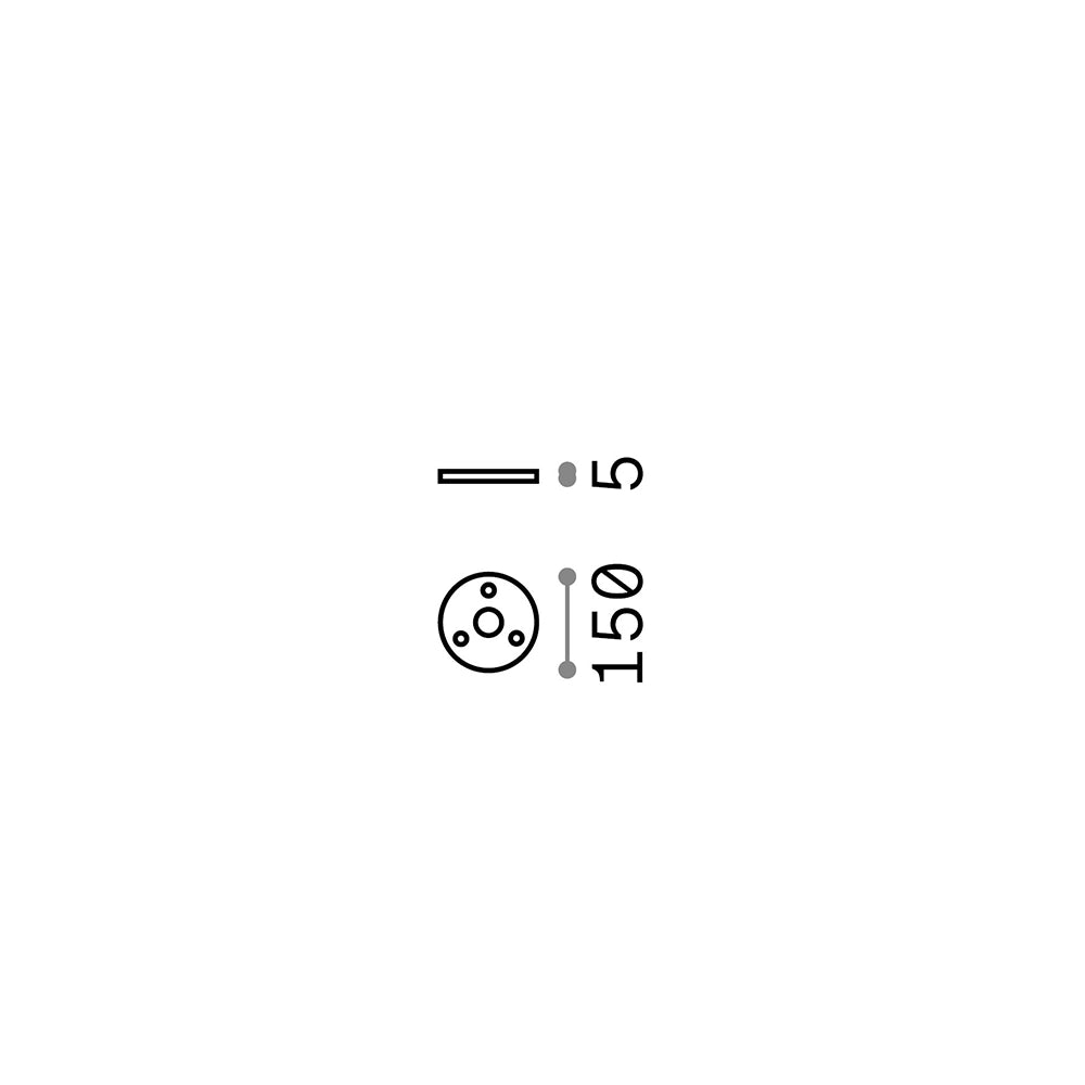 Base Hub Metallo Antracite D15Cm