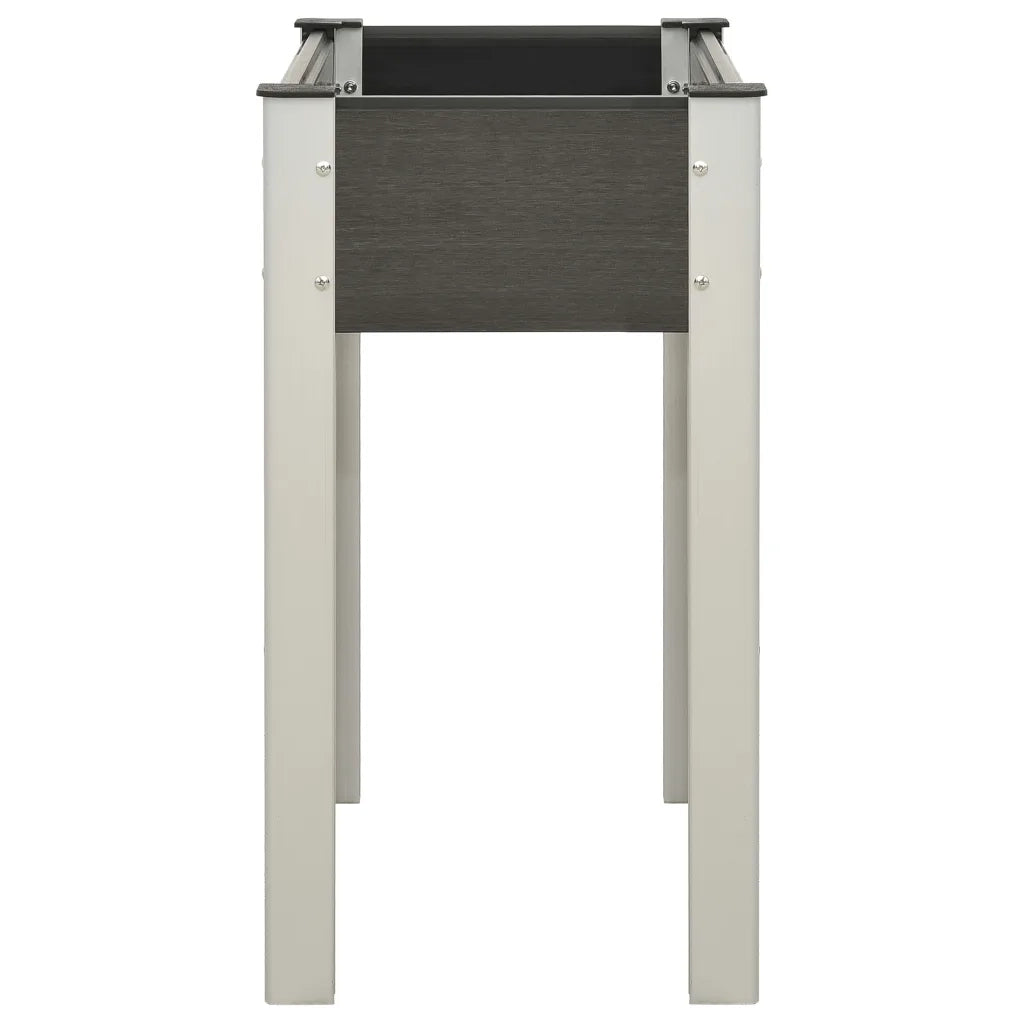 Fioriera | Cassetta per fiori | Vaso Rialzata da Giardino 75x40x75 cm in WPC Grigio