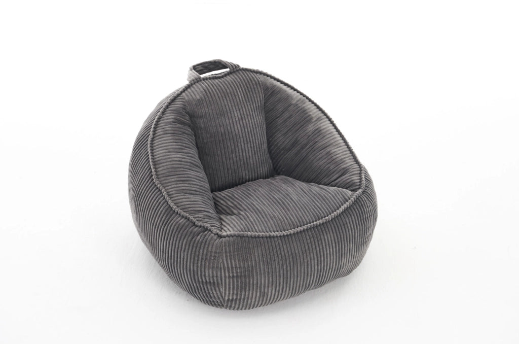 Pouf 37x33x25 cm ergonomico in poliestere grigio
