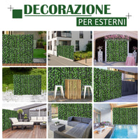 Easycomfort Rotolo di Siepe Artificiale 3x1 m in PE e Tessuto per Balcone e Giardino, Verde Chiaro e Verde Scuro