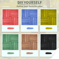 EasyComfort Piastrelle per Esterni Pavimento in Legno, Set 27 Pezzi Montaggio a Incastro, 30x30x2.5cm