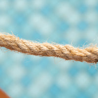 EASYCOMFORT  Ponticello di Legno da Esterni con Sponde in Canapa, Struttura in Legno d'Abete, 150x58x58.5cm, Arancione