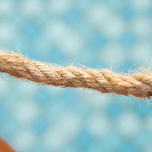 EASYCOMFORT  Ponticello di Legno da Esterni con Sponde in Canapa, Struttura in Legno d'Abete, 150x58x58.5cm, Arancione