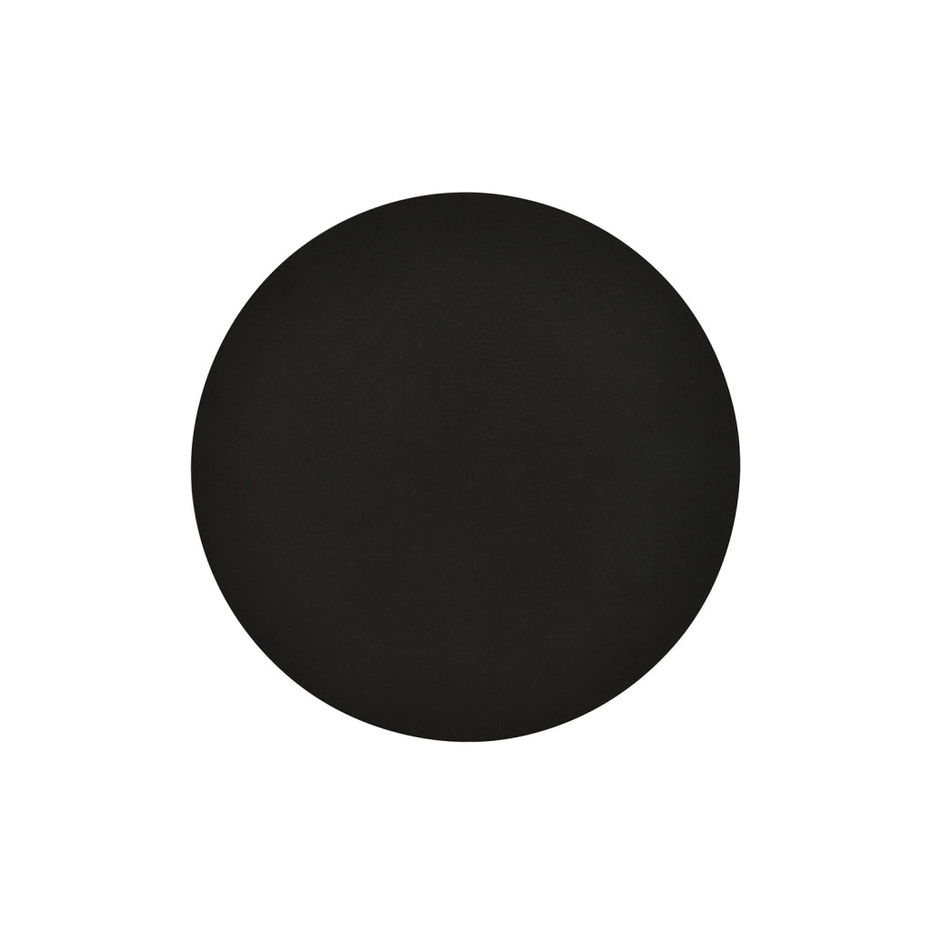 Applique Minimal Tonda 1 Luce Indiretta Agni In Acciaio Nero