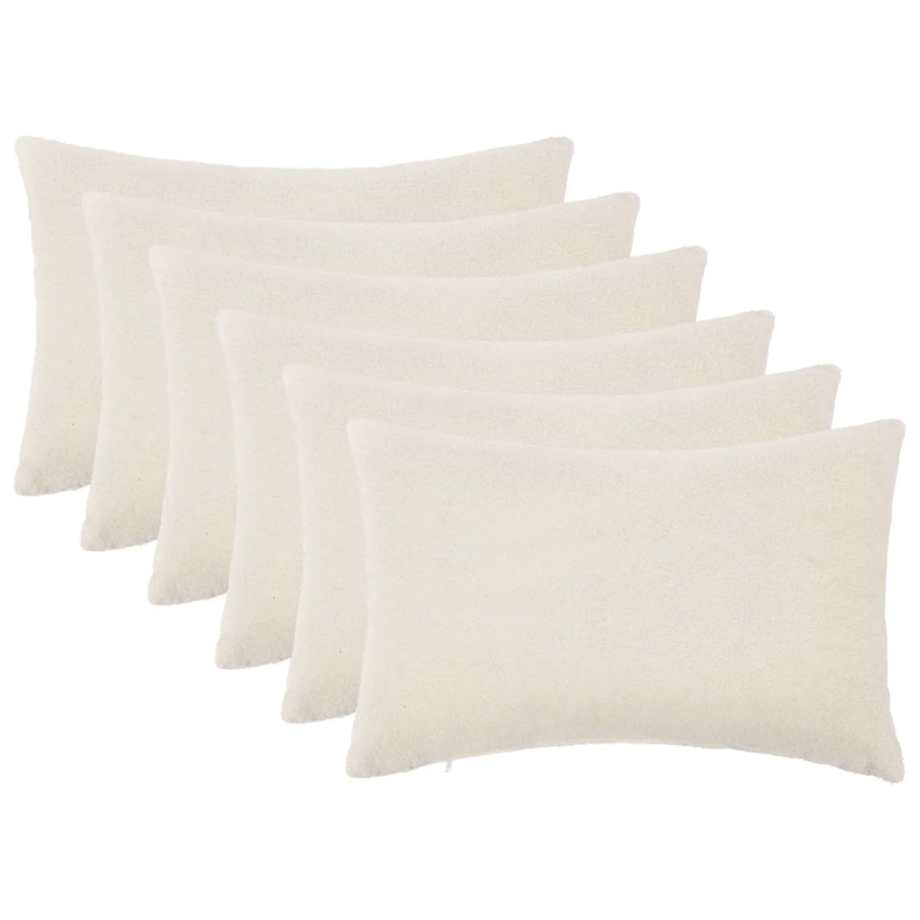 Federa 6 pcs HEERLEN Crema 50 x 75 cm Bouclé 911664