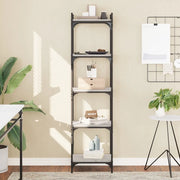 Libreria 5 Ripiani-Scaffale per Libri-Mobile di Stoccaggio Grigio Sonoma 40x30x154cm Legno Multistrato