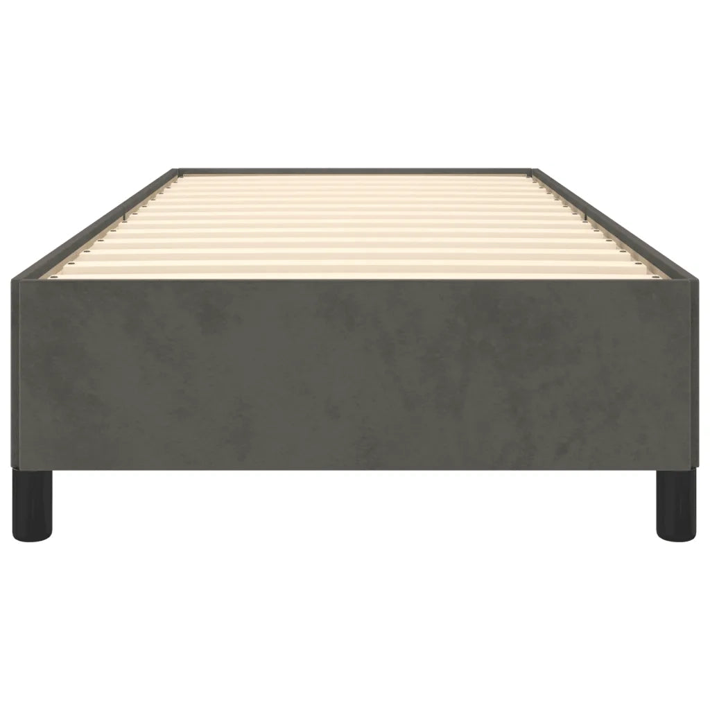 Giroletto senza Materasso Grigio Scuro 90x190 cm Velluto 347295