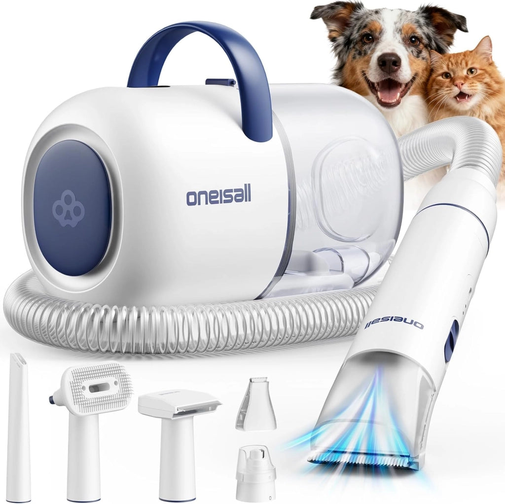 toelettatura e aspirazione a Vuoto per Animali Domestici, Tosatrice per Cani e Gatto Pelo Lungo Professionale, 7 Strumenti per la toelettatura Per la depilazione di cani e gatti (1,5L)