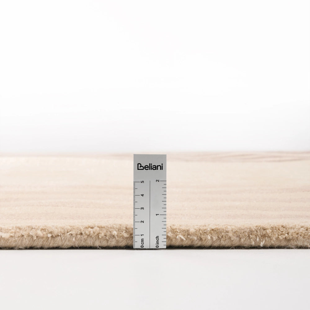 Tappeto beige in viscosa e lana, forma rettangolare, motivo geometrico, 160 x 230 cm, stile moderno, soggiorno